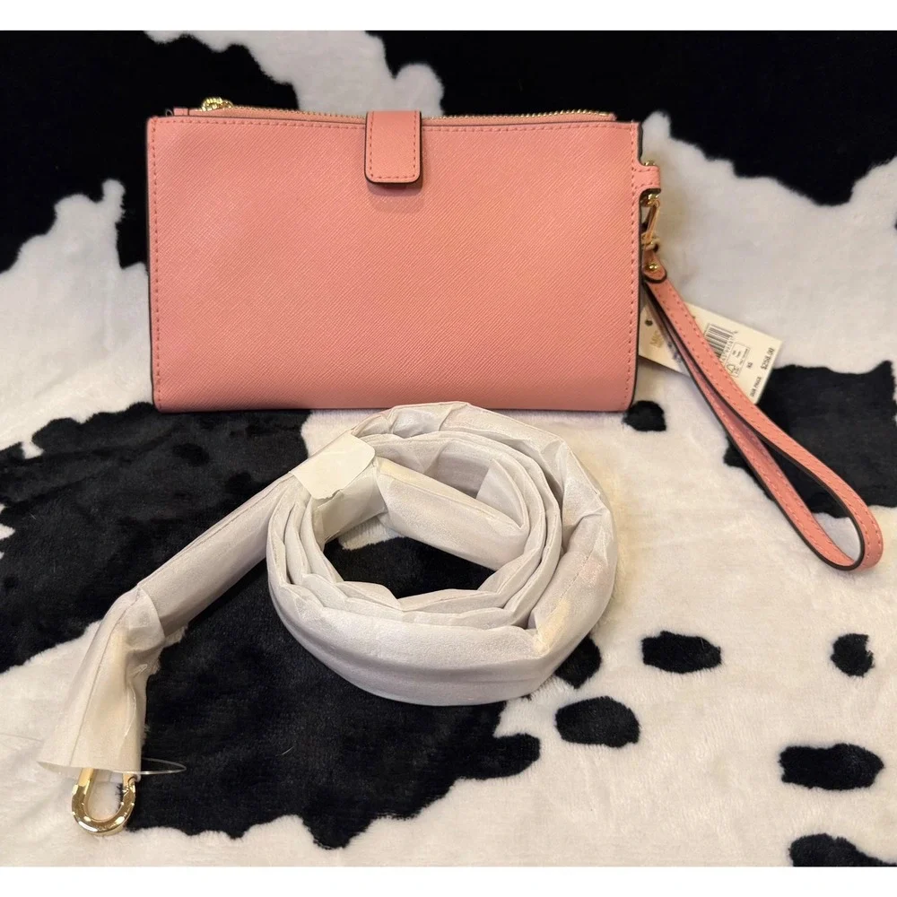 Michael Kors Jet Set Travel Large Double‎ Zip Wristlet Primrose Pink 35F8GTVW0L